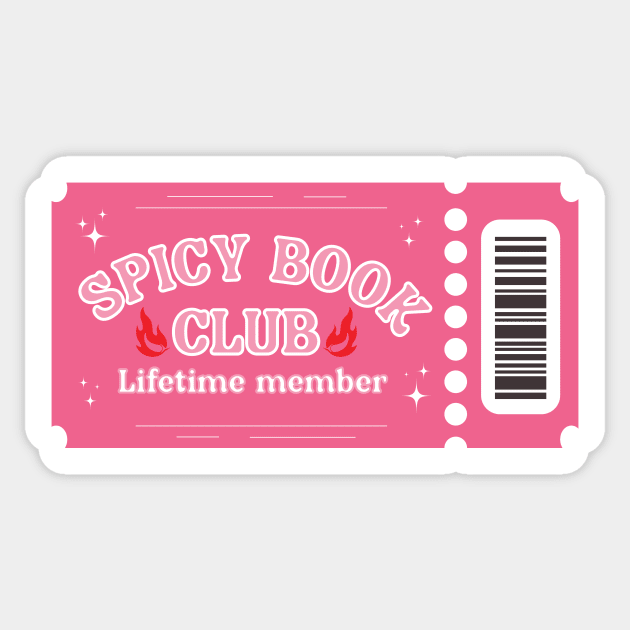 Spicy Book Club Sticker Kindle sticker Book lover sticker Book nerd sticker Romance Book sticker Book Club Sticker Spicy Books Bookish Lover Pink Sticker by SouQ-Art